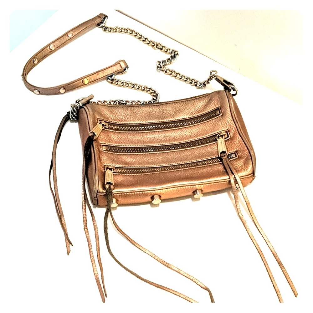REBECCA MINKOFF ROSE GOLD CROSSBODY